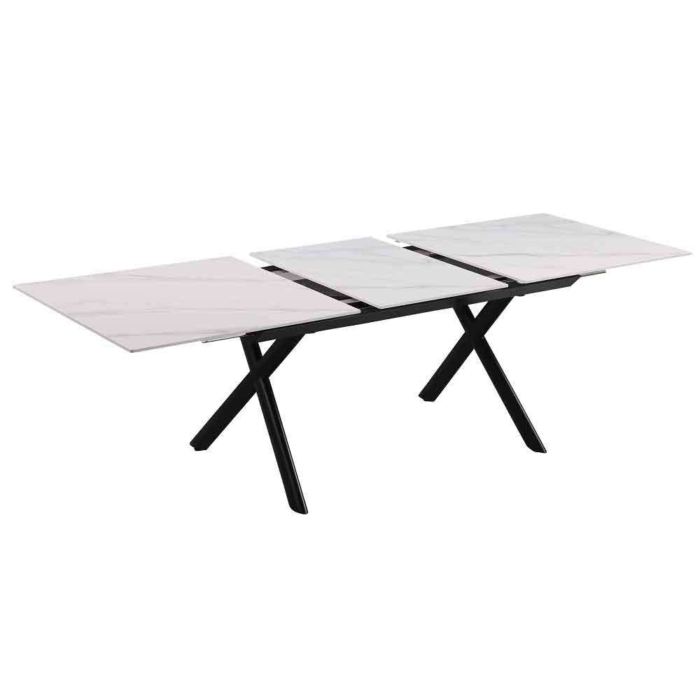 Chintaly - Karol - Extendable Sintered Stone Top Dining Table w/ Steel Base - KAROL-DT veiw 4