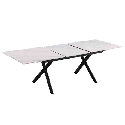 Chintaly - Karol - Extendable Sintered Stone Top Dining Table w/ Steel Base - KAROL-DT veiw 5