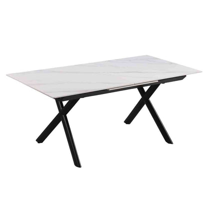 Chintaly - Karol - Extendable Sintered Stone Top Dining Table w/ Steel Base - KAROL-DT veiw 6