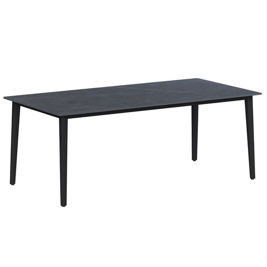 Chintaly - Kate - Marbleized Sintered Stone Top Table w/ Steel Four-legged Base - KATE-DT veiw 2