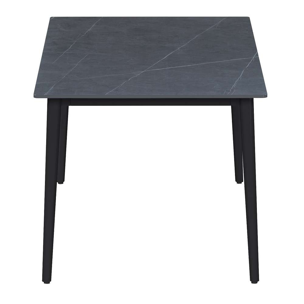 Chintaly - Kate - Marbleized Sintered Stone Top Table w/ Steel Four-legged Base - KATE-DT veiw 3