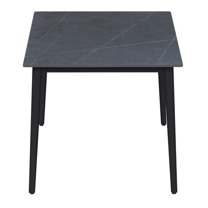 Chintaly - Kate - Marbleized Sintered Stone Top Table w/ Steel Four-legged Base - KATE-DT veiw 3