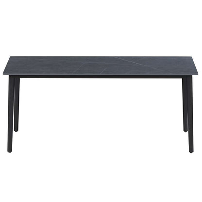 Chintaly - Kate - Marbleized Sintered Stone Top Table w/ Steel Four-legged Base - KATE-DT veiw 4