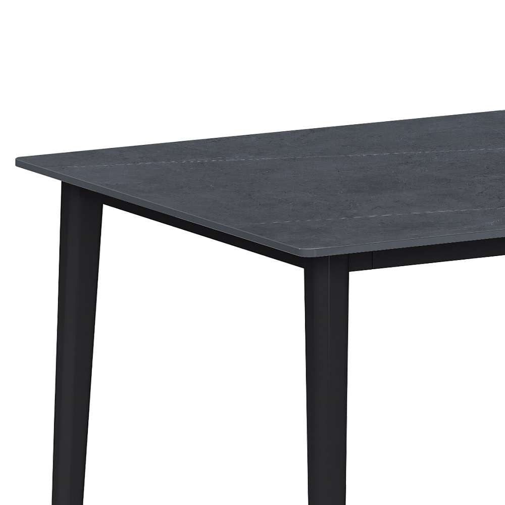 Chintaly - Kate - Marbleized Sintered Stone Top Table w/ Steel Four-legged Base - KATE-DT veiw 5