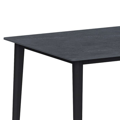 Chintaly - Kate - Marbleized Sintered Stone Top Table w/ Steel Four-legged Base - KATE-DT veiw 5