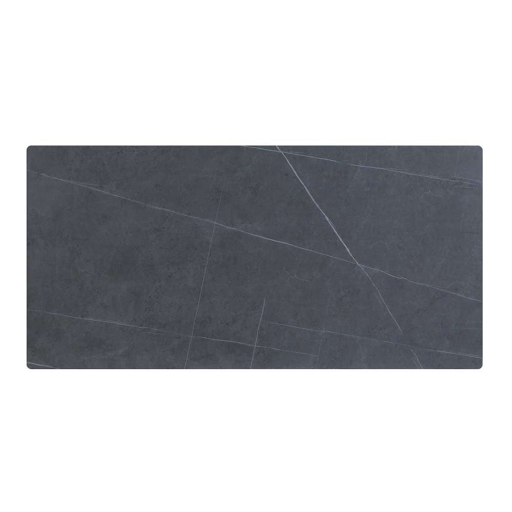 Chintaly - Kate - Marbleized Sintered Stone Top Table w/ Steel Four-legged Base - KATE-DT veiw 6