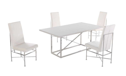 Chintaly - Kendall Contemporary Dining Set with Butterfly Extendable Table & 4 Side Chairs - KENDALL-5PC veiw 1