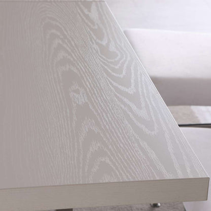 Chintaly - Kendall Contemporary Extendable Gray Dining Table w/ Steel Frame - KENDALL-DT veiw 2