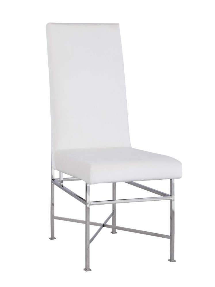 Chintaly - Kendall Contemporary Side Chair w/ Steel Frame (Set of 2) - KENDALL-SC-CRM veiw 1
