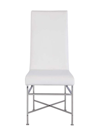 Chintaly - Kendall Contemporary Side Chair w/ Steel Frame (Set of 2) - KENDALL-SC-CRM veiw 2
