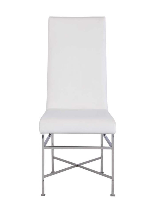 Chintaly - Kendall Contemporary Side Chair w/ Steel Frame (Set of 2) - KENDALL-SC-CRM veiw 2