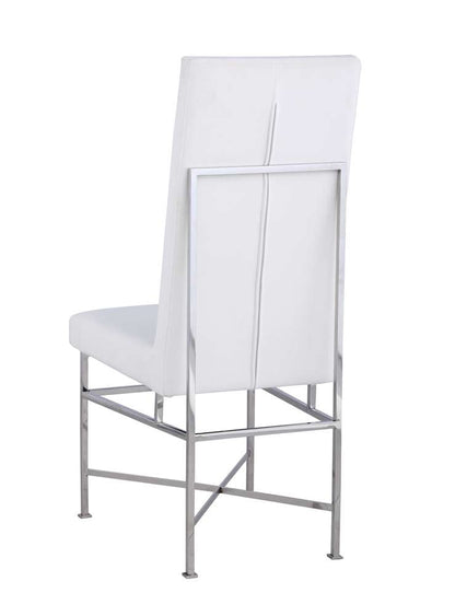 Chintaly - Kendall Contemporary Side Chair w/ Steel Frame (Set of 2) - KENDALL-SC-CRM veiw 5