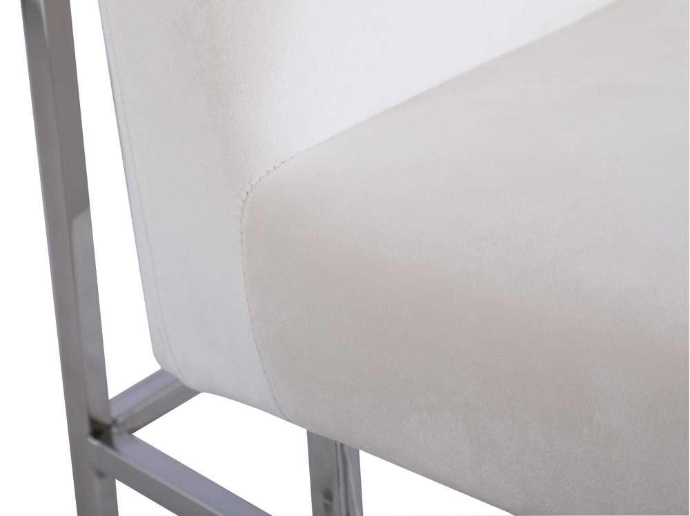 Chintaly - Kendall Contemporary Side Chair w/ Steel Frame (Set of 2) - KENDALL-SC-CRM veiw 6