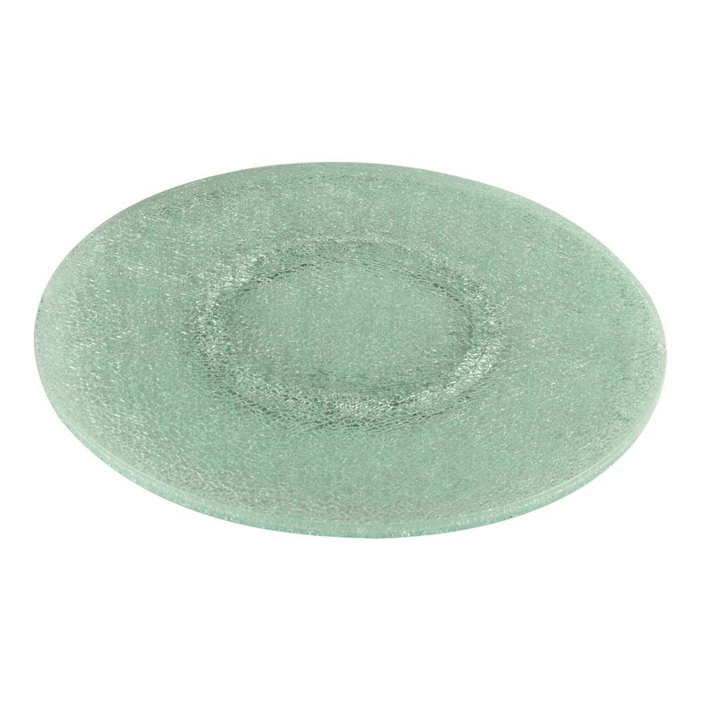 Chintaly - Lazy Susan Sandwich Glass Lazy Susan 24 Crackled Glass Sandwich - LAZY-SUSAN-24S veiw 1