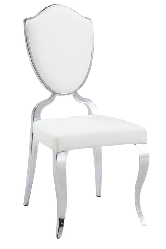 Chintaly - Letty Shield Back Cabriole Designed Legs Side Chair (Set of 2) - LETTY-SC-WHT veiw 1