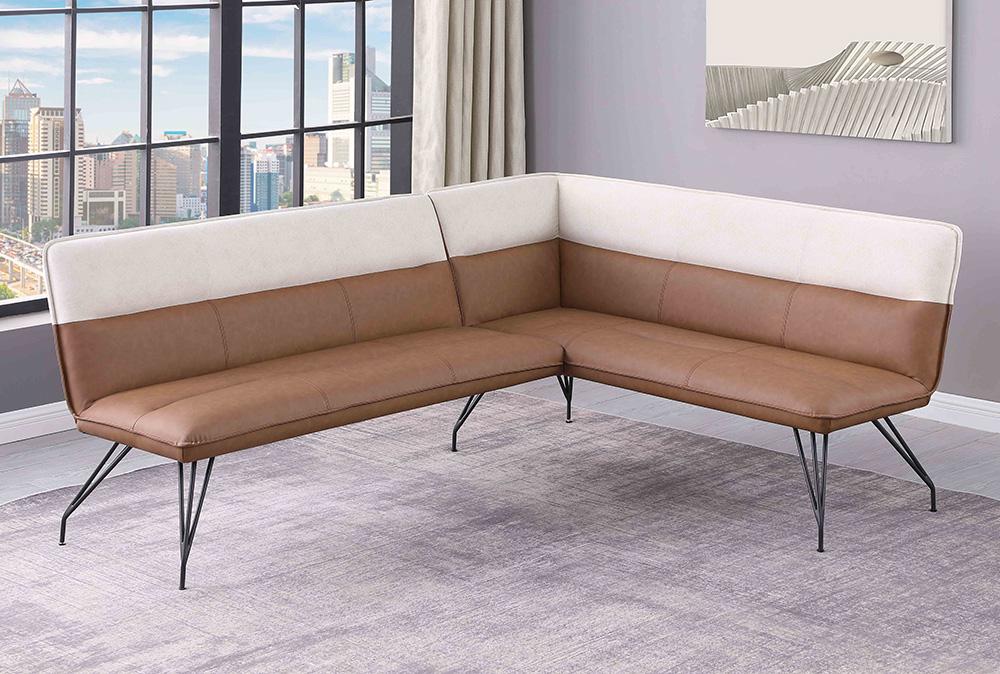 Chintaly - LILLIAN - 2-Tone Nook w/ Steel Legs - LILLIAN-NOOK-2TONE veiw 7