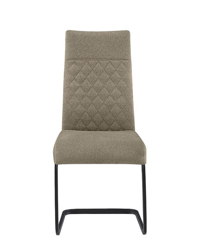 Chintaly - LILLIAN - Cantilever Side Chair w/ Diamond Stitched Back - 2 Per Box - LILLIAN-SC-BLK-TPE veiw 5