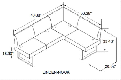 Chintaly - Linden Dining Nook Set - LINDEN-NOOK-SET veiw 10