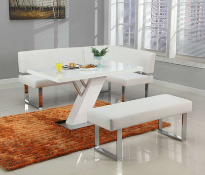 Chintaly - Linden 3 Piece Dining Table Nook And Bench Set - LINDEN-3PC veiw 1