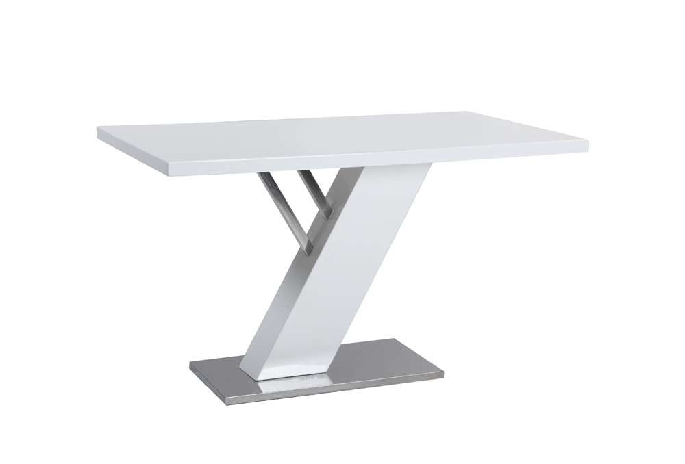 Chintaly - Linden Modern Design White Dining Table - LINDEN-DT veiw 1