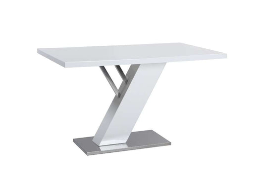 Chintaly - Linden Modern Design White Dining Table - LINDEN-DT veiw 1