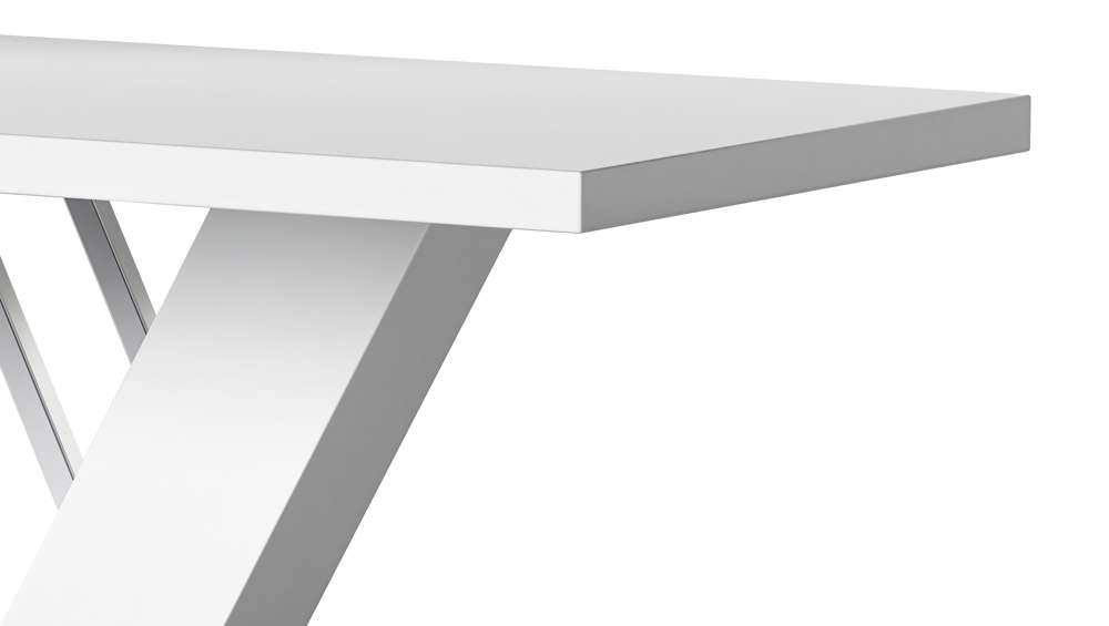 Chintaly - Linden Modern Design White Dining Table - LINDEN-DT veiw 3
