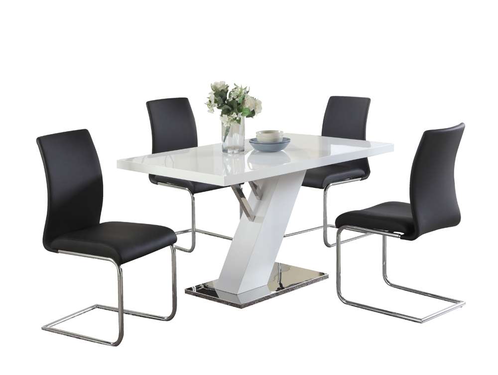 Chintaly - Linden Modern Design White Dining Table - LINDEN-DT veiw 6