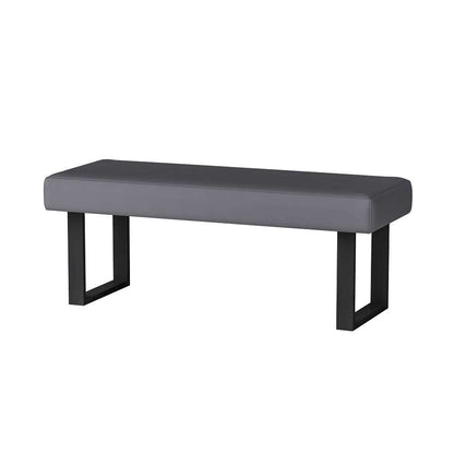 Chintaly - Linden - Upholstered Bench w/ Steel Legs - LINDEN-BCH-GRY veiw 1