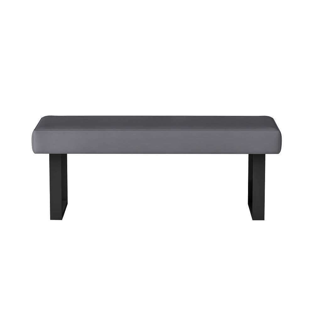 Chintaly - Linden - Upholstered Bench w/ Steel Legs - LINDEN-BCH-GRY veiw 2