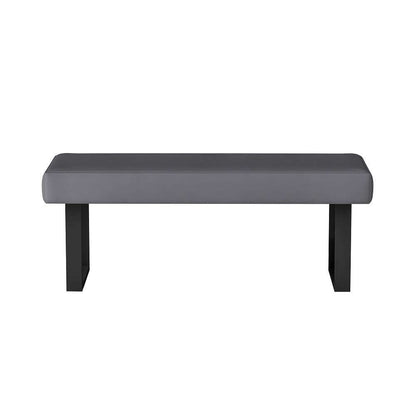Chintaly - Linden - Upholstered Bench w/ Steel Legs - LINDEN-BCH-GRY veiw 2