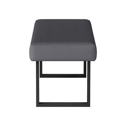 Chintaly - Linden - Upholstered Bench w/ Steel Legs - LINDEN-BCH-GRY veiw 3