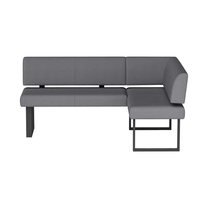 Chintaly - Linden - Upholstered Nook w/ Steel Legs - LINDEN-NOOK-GRY veiw 3