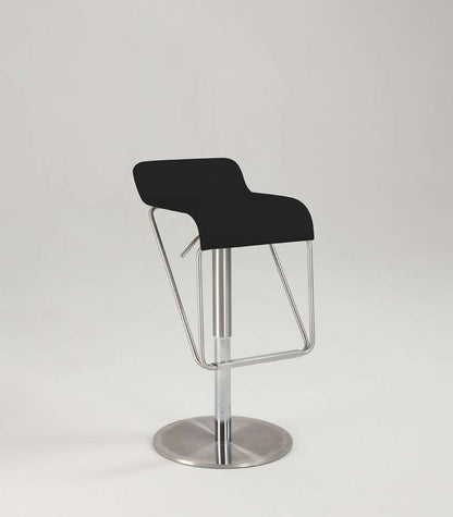 Chintaly - Low Back Pneumatic-Adjustable Swivel Stool - 1638-AS-BLK veiw 1