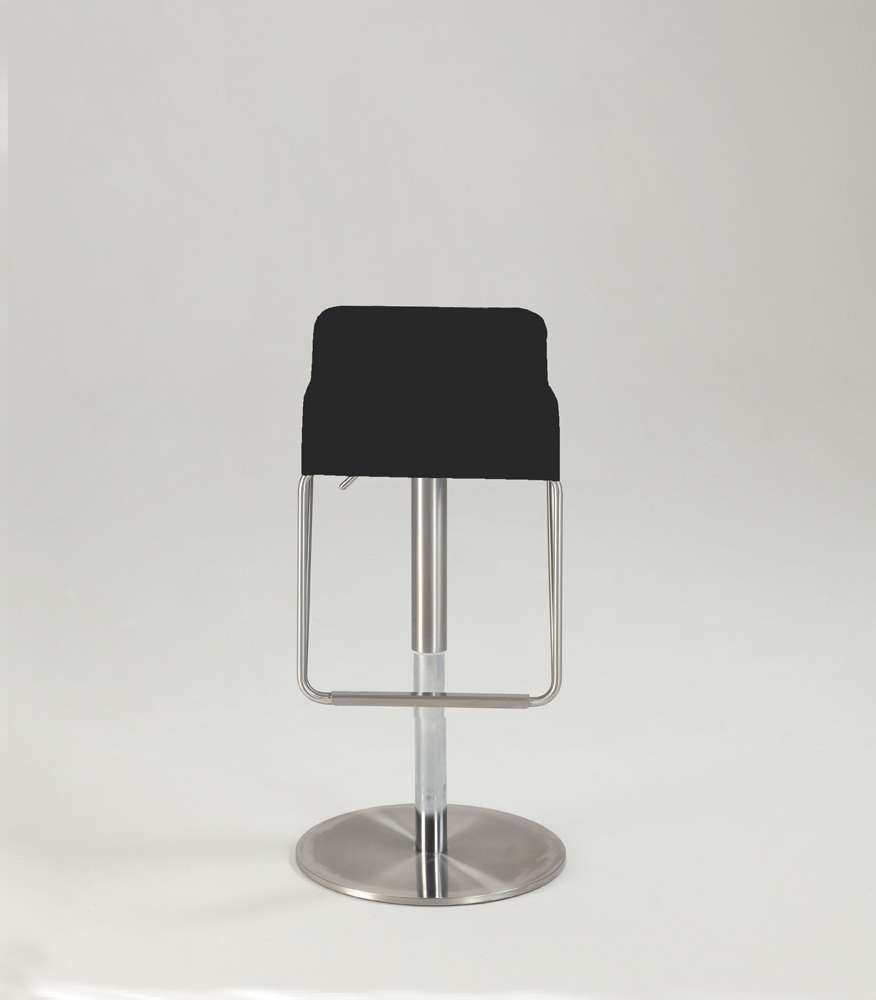 Chintaly - Low Back Pneumatic-Adjustable Swivel Stool - 1638-AS-BLK veiw 2