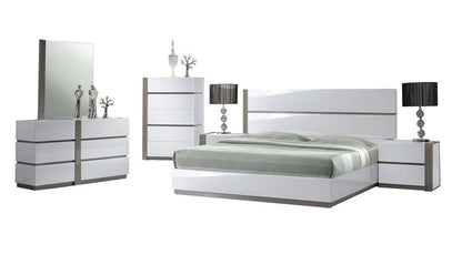 Chintaly - Manila King Size 6 Piece Bedroom Set - MANILA-BED-KG_NS-R_NS-L_DRS_MIR_CHT veiw 1