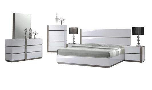 Chintaly - Manila King Size 6 Piece Bedroom Set - MANILA-BED-KG_NS-R_NS-L_DRS_MIR_CHT veiw 1