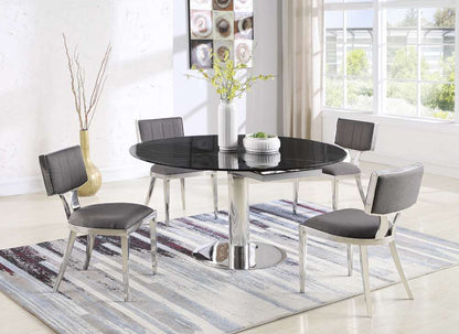 Chintaly - Mavis Midcentury Side Chair in Grey (Set of 2) - MAVIS-SC-GRY-BSH veiw 2