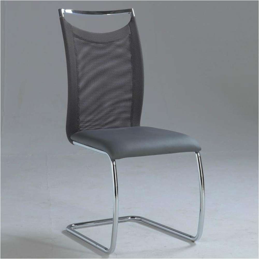 Chintaly - Meshed Back Cantilever Side Chair (Set of 2) - NADINE-SC-GRY veiw 1