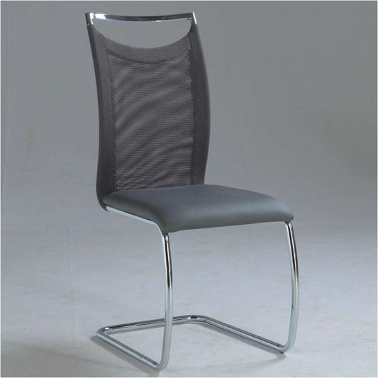 Chintaly - Meshed Back Cantilever Side Chair (Set of 2) - NADINE-SC-GRY veiw 1