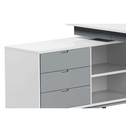 Chintaly - Modern 2-Tone Rotating Wooden Home Office Desk - 6934-DSK veiw 6