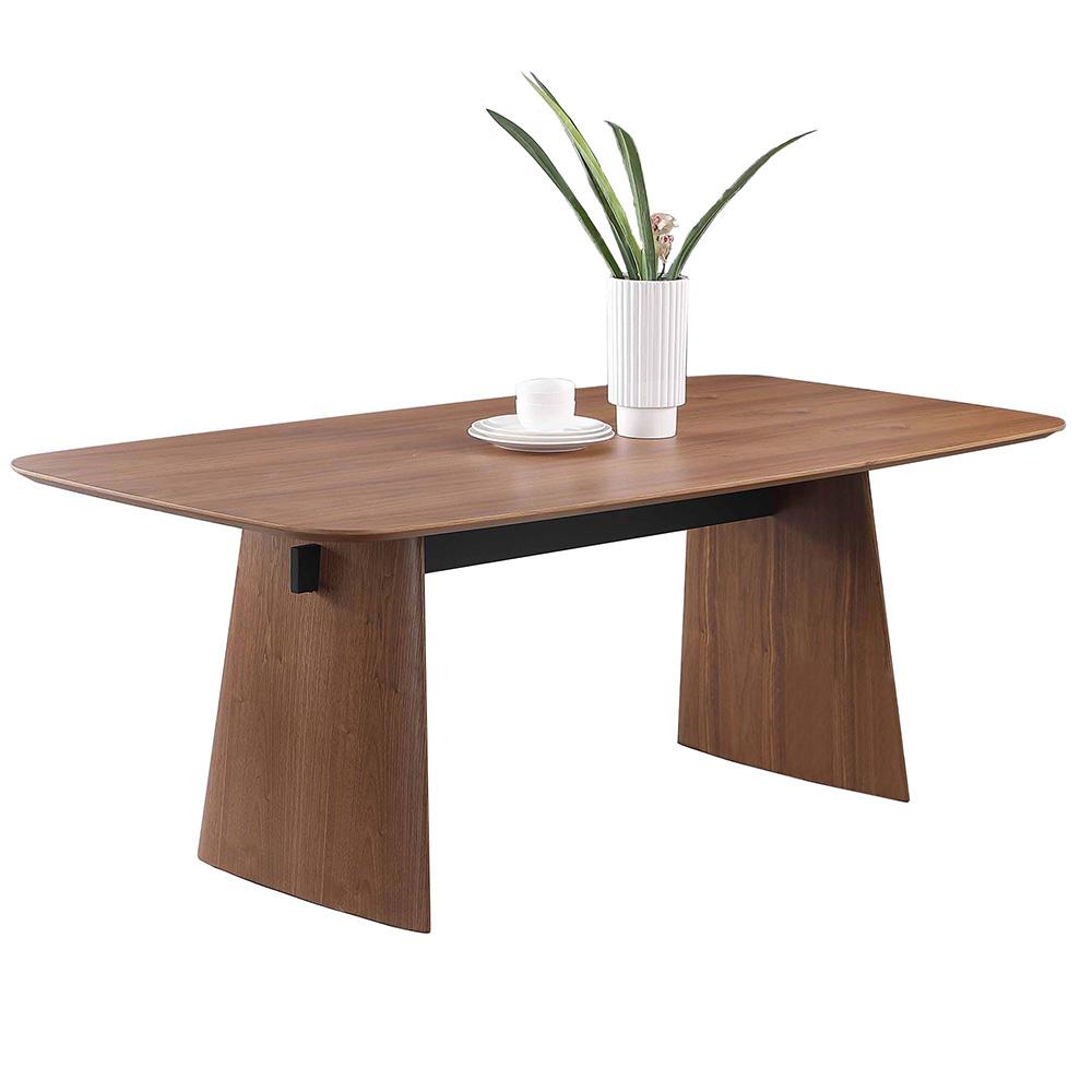Chintaly - EDEN - Modern Dining Set w/ All-wood Table & Cantilever Chairs - EDEN-LILLIAN-5PC veiw 2