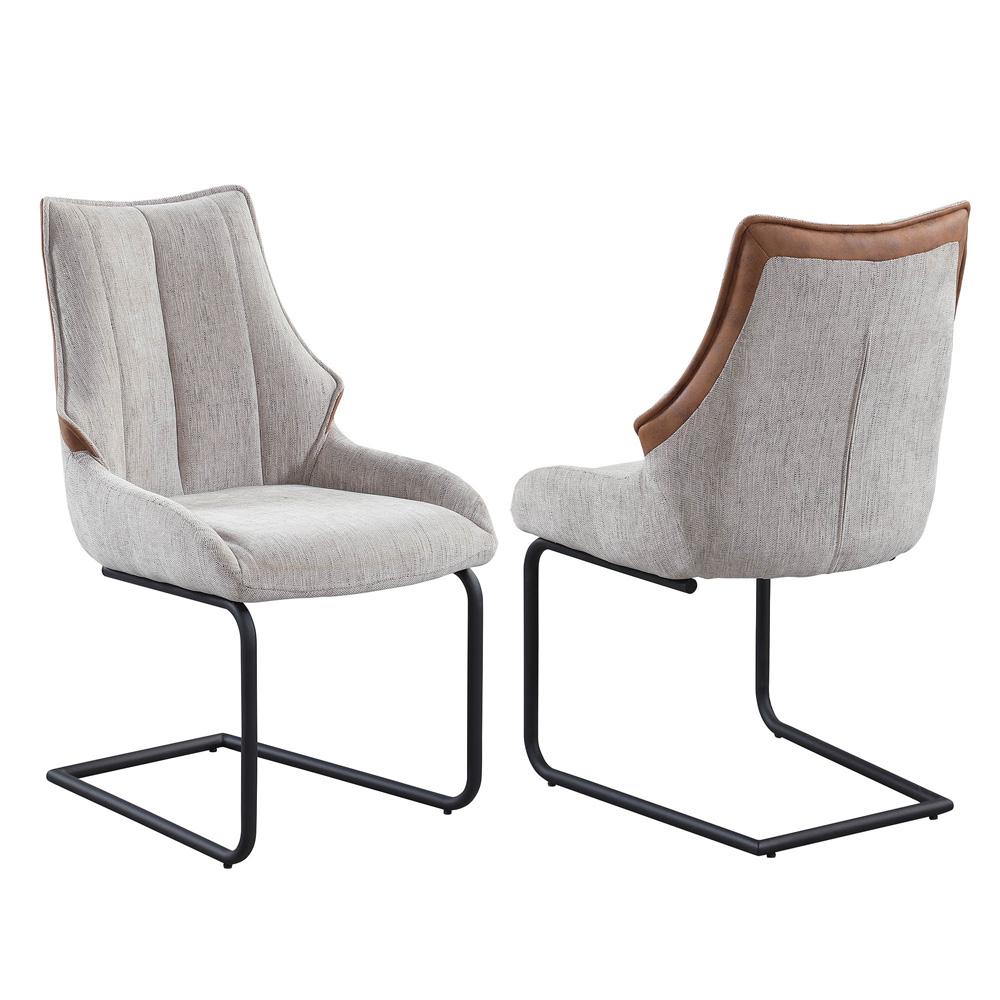 Chintaly - EDEN - Modern Dining Set w/ All-wood Table & Cantilever Chairs - EDEN-MELANIE-5PC veiw 5