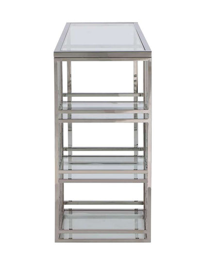 Chintaly - Modern Stainless Steel & Glass Bar - 7400-BAR veiw 3