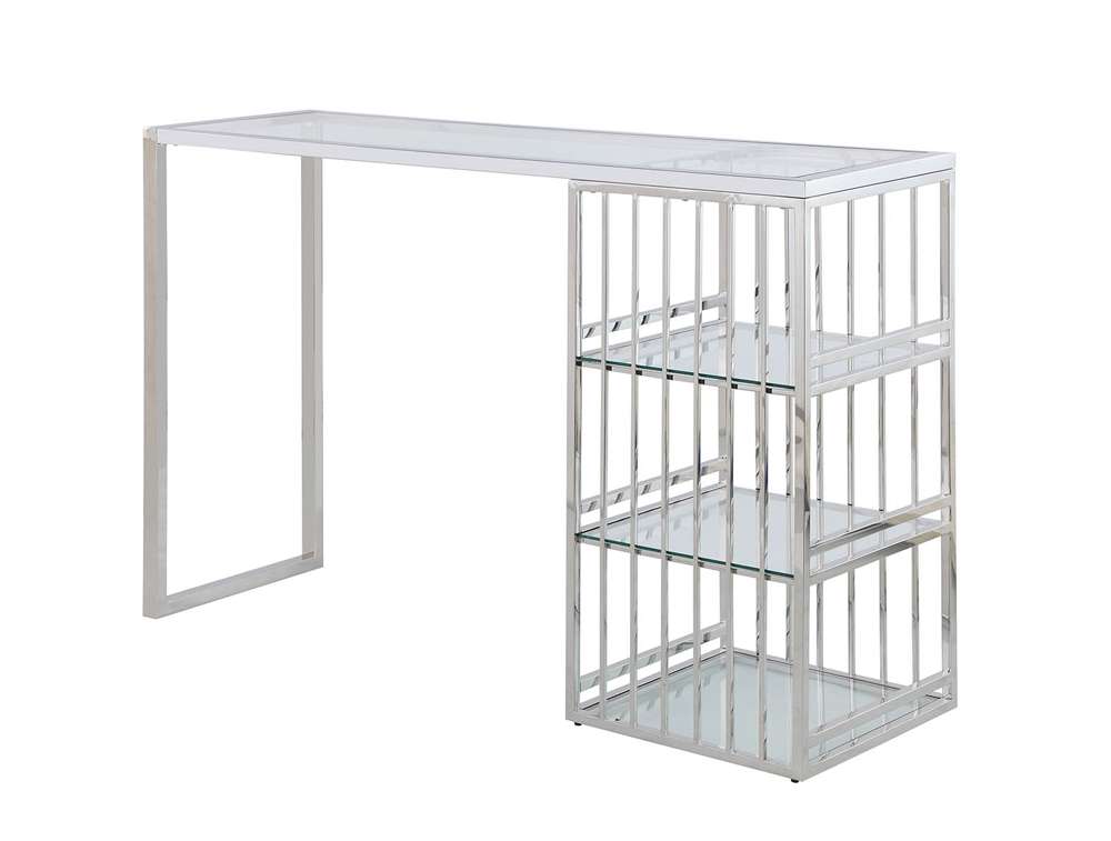 Chintaly - Modern Stainless Steel & Glass Bar - 7400-BAR veiw 5