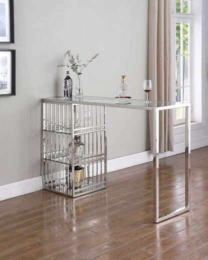 Chintaly - Modern Stainless Steel & Glass Bar - 7400-BAR veiw 6