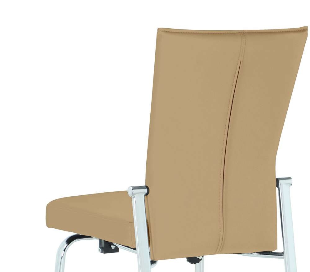 Chintaly - Molly Contemporary Motion Back Bar Stool w/ Chrome Frame - MOLLY-BS-BGE-CHM veiw 5