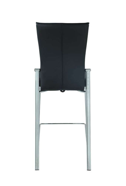 Chintaly - Molly Contemporary Motion Back Bar Stool w/ Chrome Frame - MOLLY-BS-BLK-CHM veiw 5