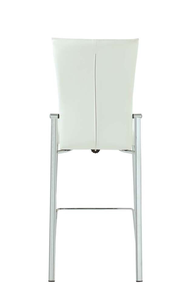 Chintaly - Molly Contemporary Motion Back Bar Stool w/ Chrome Frame - MOLLY-BS-WHT-CHM veiw 4
