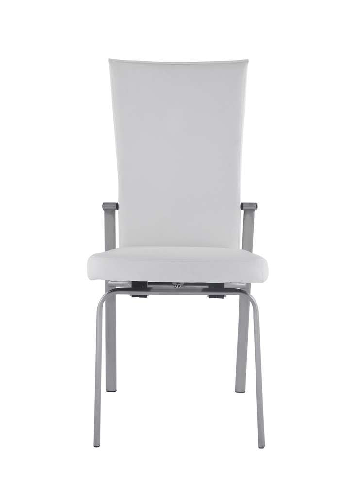 Chintaly - Molly Contemporary Motion-Back Leather Upholstered Side Chair (Set of 2) - MOLLY-SC-WHT-LTH veiw 1