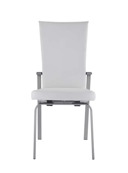 Chintaly - Molly Contemporary Motion-Back Leather Upholstered Side Chair (Set of 2) - MOLLY-SC-WHT-LTH veiw 1
